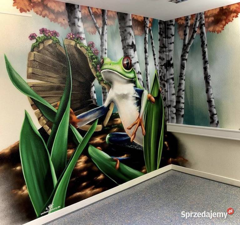 Artystyczne graffiti malowanie mural aerograf Poznań
