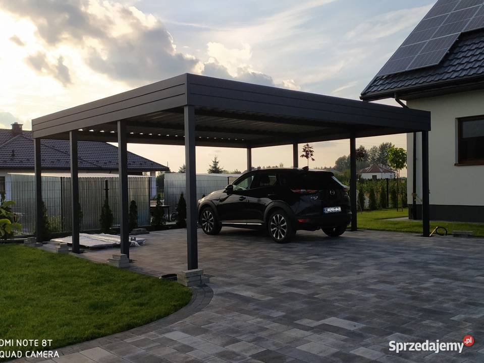 Carport 6x6m 2 samochody Wiata Zadaszenie na 36m2 Garaże i miejsca postojowe Białobrzegi