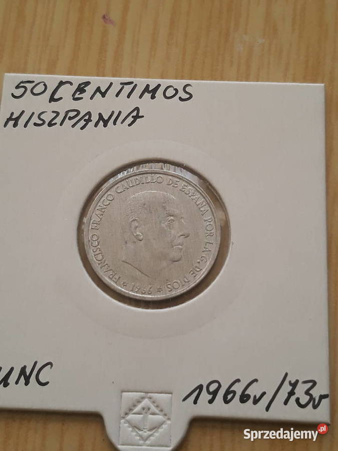 50 Centimos Hiszpania 1973 r UNC Kolekcje Konin