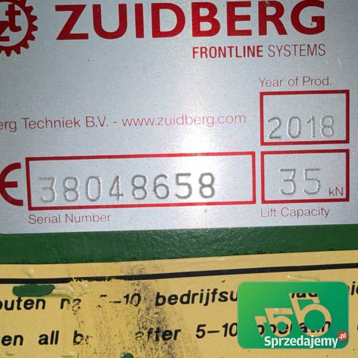 Przedni TUZ Zuidberg 38048658 John Deere 7810 wielkopolskie
