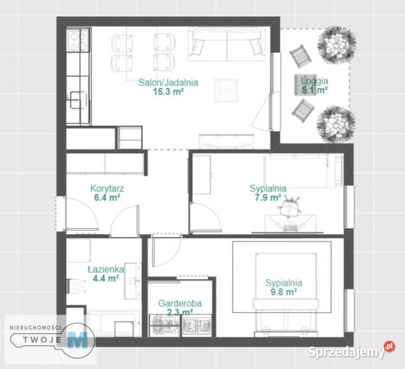 Sprzedaż mieszkania 4686m2 3pokojowe Kielce Piętro 7