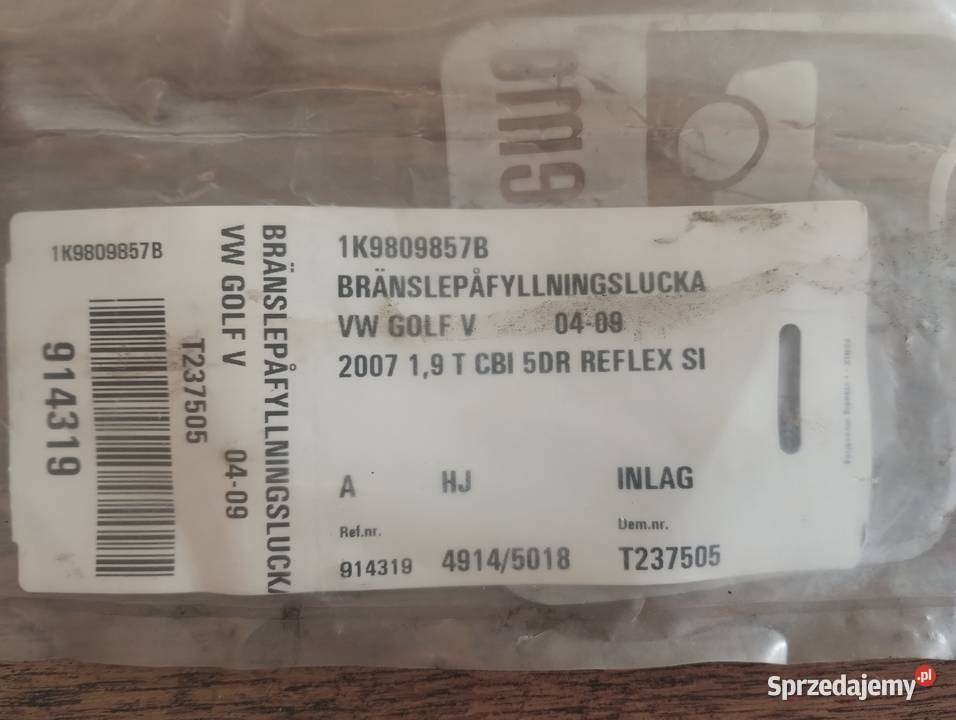 Klapka wlewu paliwa GOLF V Kombi Kraków