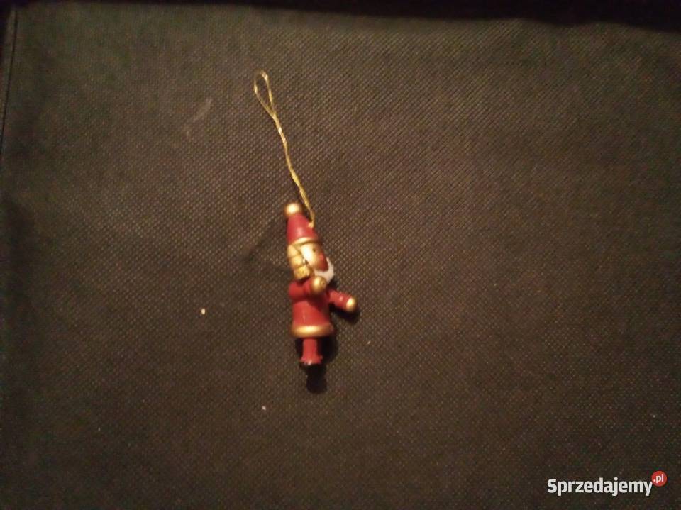 Zawieszka drewniana święty Mikołaj PRL lata 80te Warszawa