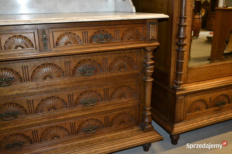 toaletka neorenesansowa 1900 dąb Będzin