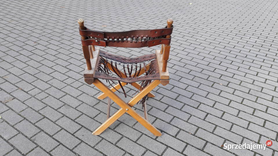 Krzesło reżysera składane fotel reżysera PRL Gdynia