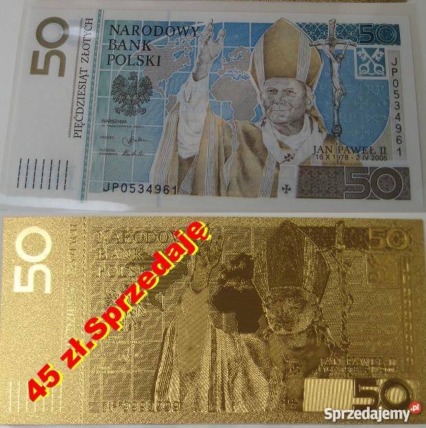 ZŁOTY BANKNOT ZESTAW 1 2 5 10 20 50 100 DOLAR Sosnowiec