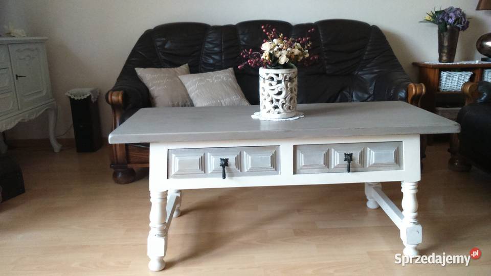 Stolik kawowy ława szafka RTV Shabby Chic 49cm mazowieckie Warszawa