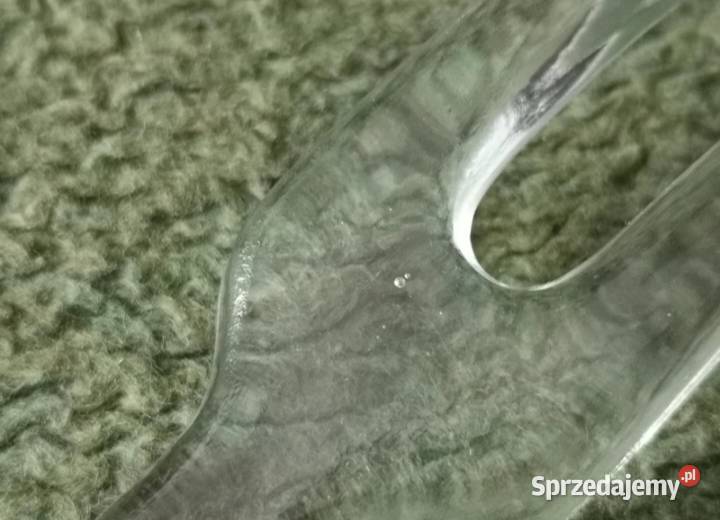 Dwa duże szklane widelce do sałaty 215 PRL