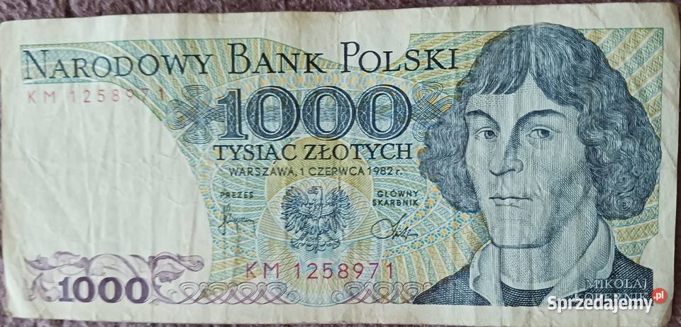1000 M Kopernik seria 1VI1982 r wielkopolskie Konin
