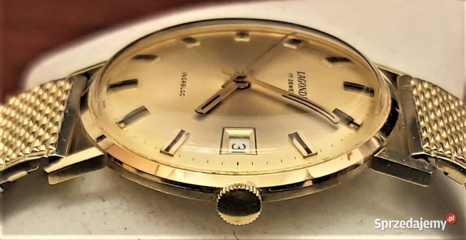Złoty zegarek szwajcarski 18k7501950 Stan 910 Męskie Wagowo