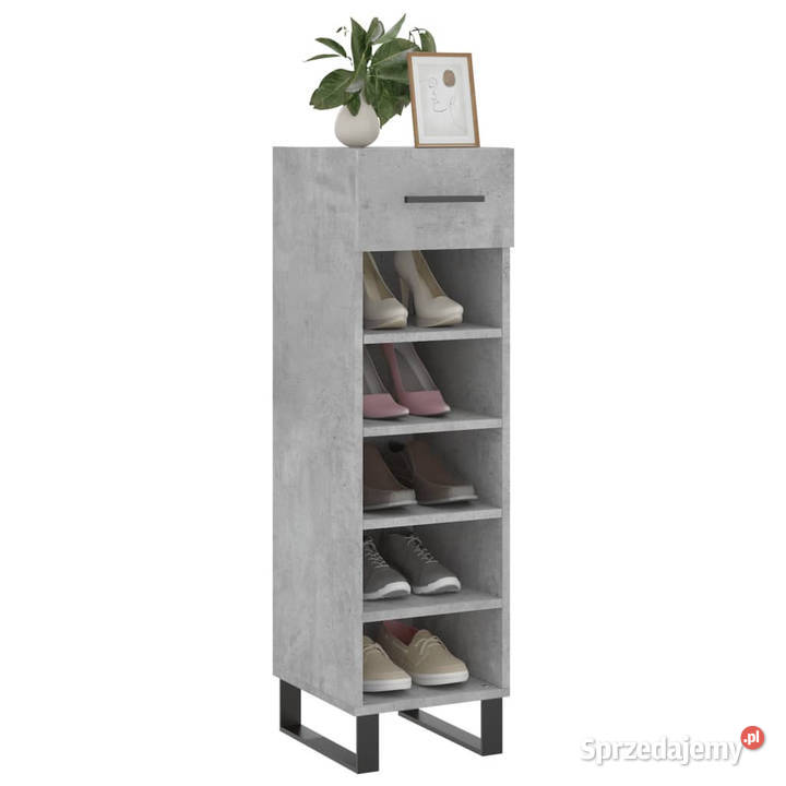 Szafka na buty szarość betonu 30x35x105 WM829704 Warszawa