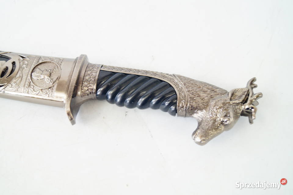 NÓŻ MYŚLIWSKI dekoracyjny z jeleniem prezent Gizałki