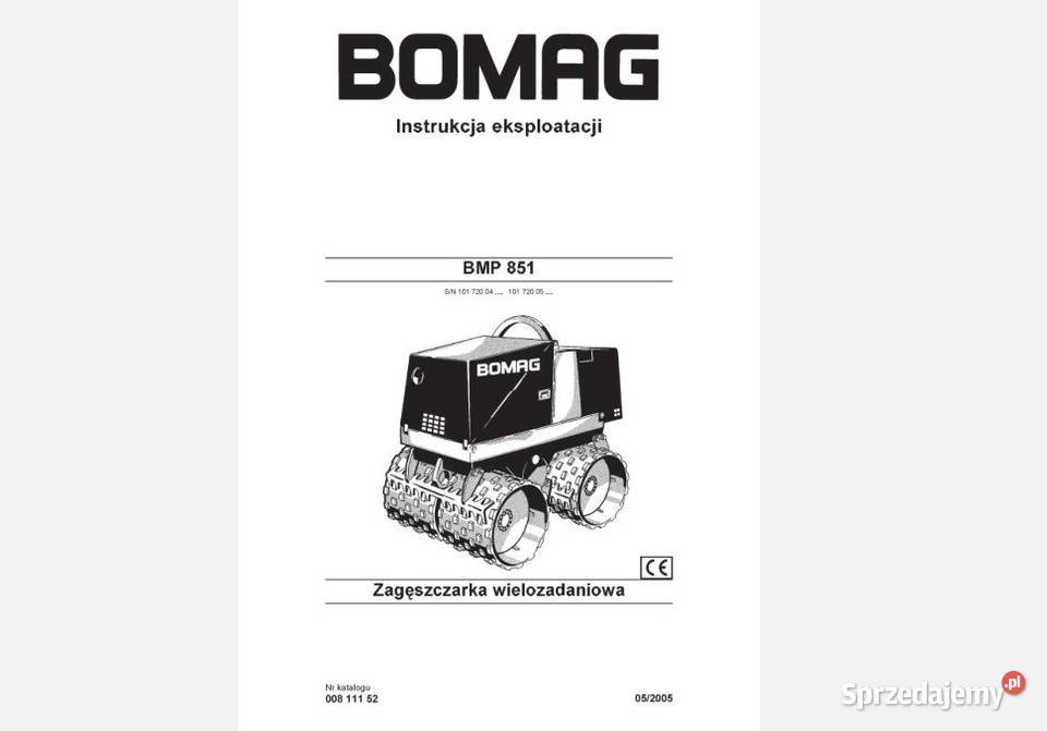 BOMAG BMP851 instrukcja obsługi DTR PL