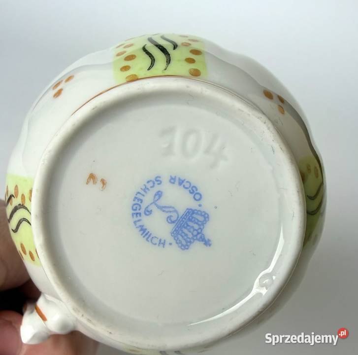 Porcelanowy stary Mlecznik Oscar Schlegelmilch Kraków