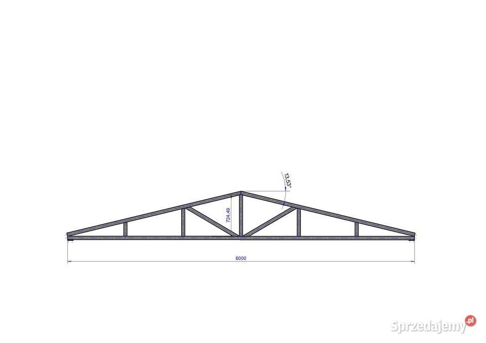 Konstrukcja Stalowa 6x6 m Hala Wiata Garaż Rawa Mazowiecka