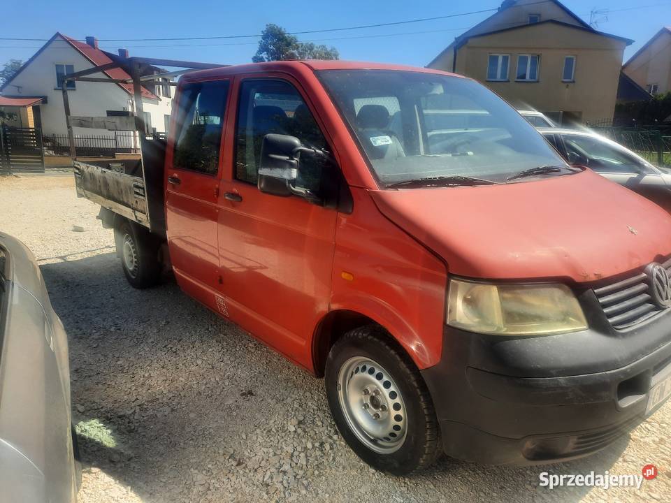 Volkswagen Transporter T5 25 TDi Doka Tanio zarejestrowany w Polsce Volkswagen Busko-Zdrój