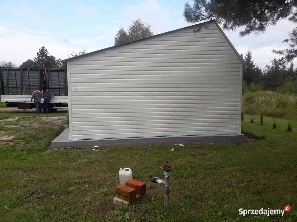 Garaż Blaszany Dwukolorowy 7x5 dwuspadowy Dom i Ogród Kraśnik