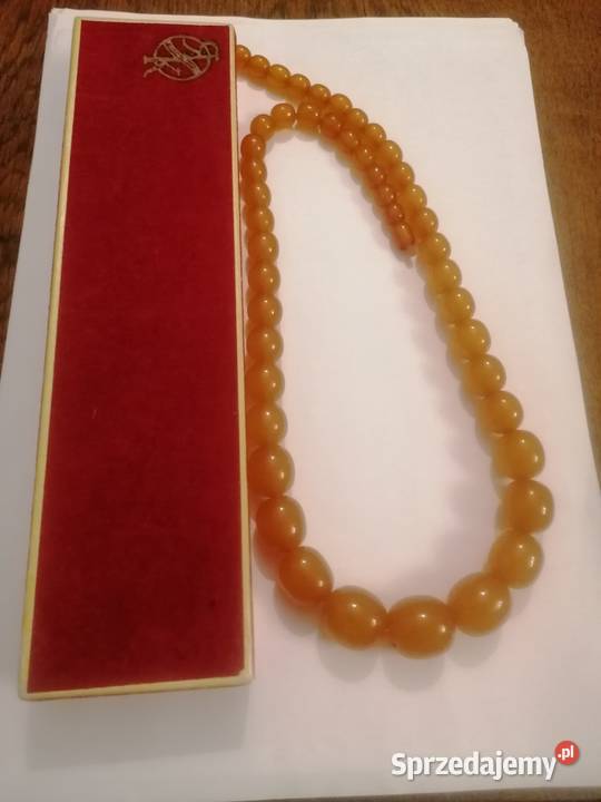 Naszyjnik bursztyn oliwki 68gr Białystok