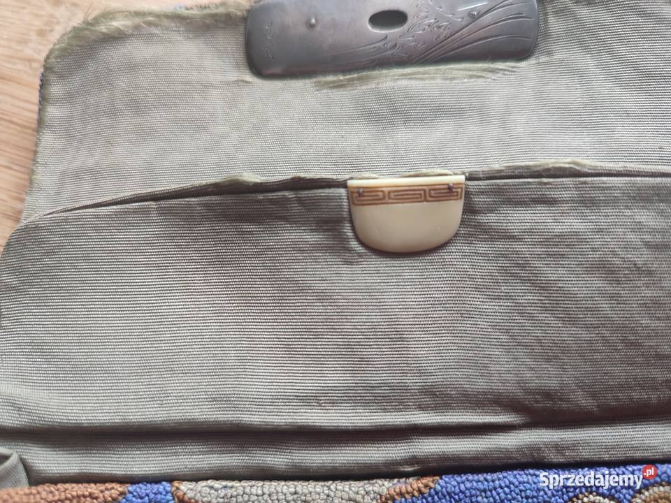 Jedwabna saszeta sakiewka z XIX wieku sprzedam