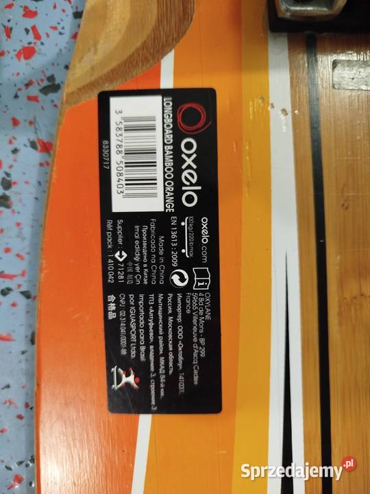 Deskorolka longboard oxelo Bambo orange
