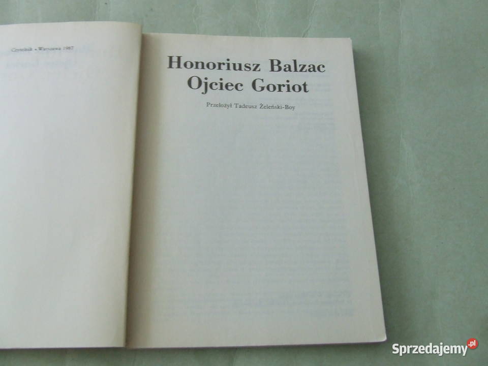 Ojciec Goriot Antologia dawnej noweli rosyjskiej Oborniki Śląskie sprzedam