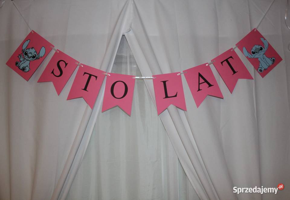 Girlanda na urodziny Sticz Lilo i Stitch STO LAT Stare Miasto sprzedam