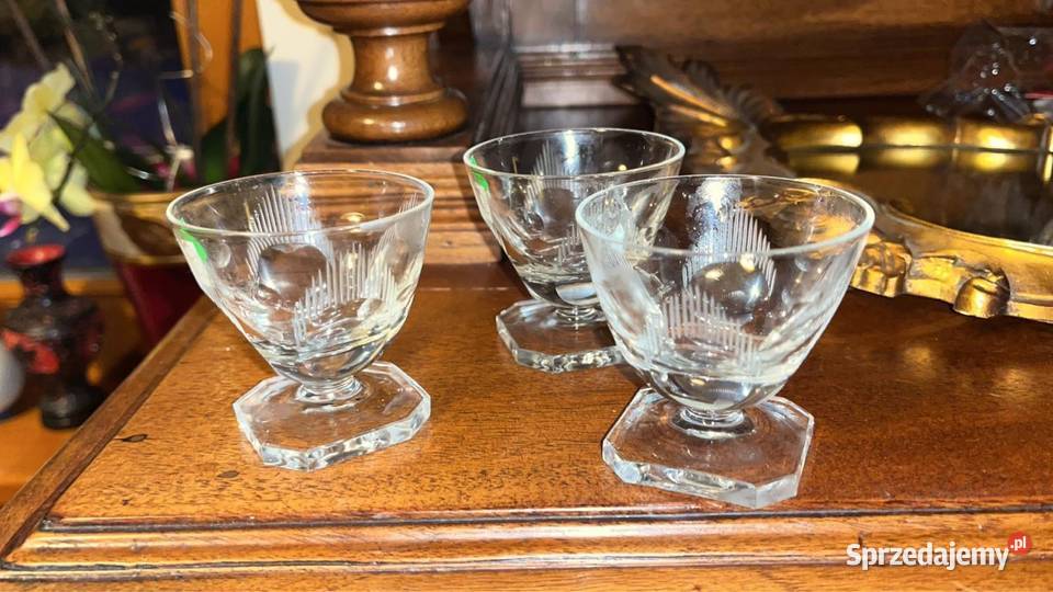 3 Kieliszek do likieru kryształowe Śliczne Gdańsk