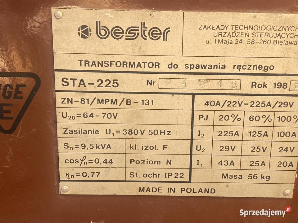 Spawarka bester Nowa Sarzyna
