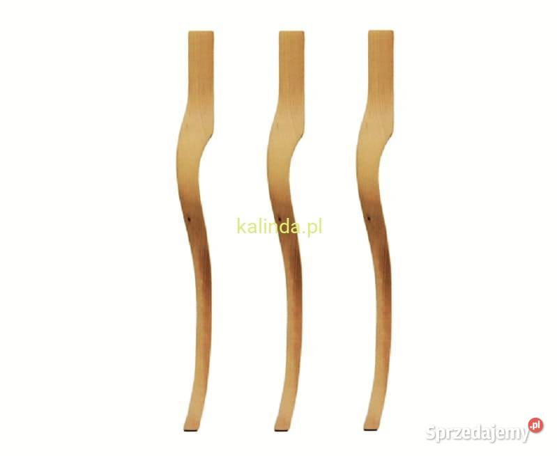 Noga drewniana, surowa do stołu, kopytko