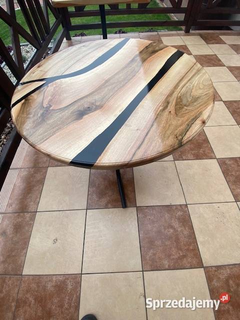 Stolik okrągły z orzecha Błonie sprzedam