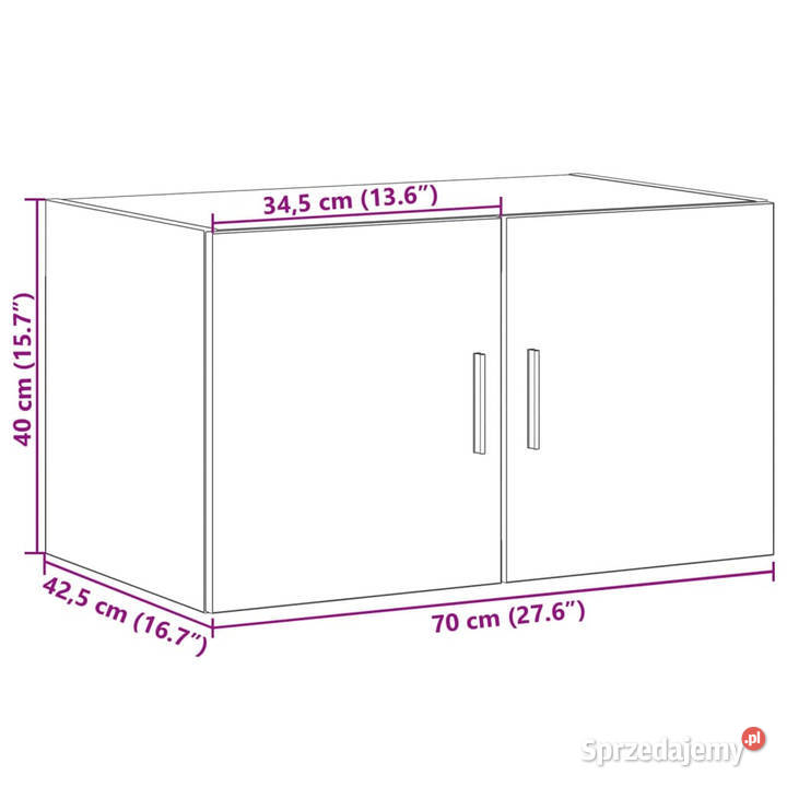 Szafka wisząca szary dąb sonoma 70x425x40 Warszawa sprzedam