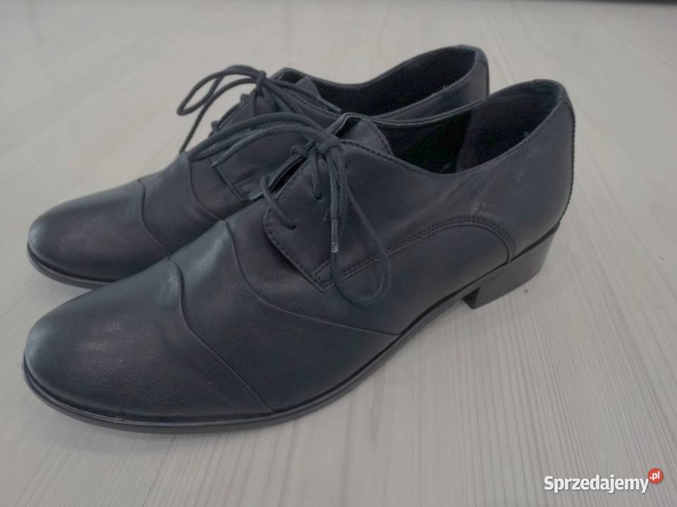 Buty Skórzane Skóra Naturalna Półbuty Oksfordki Łomża sprzedam