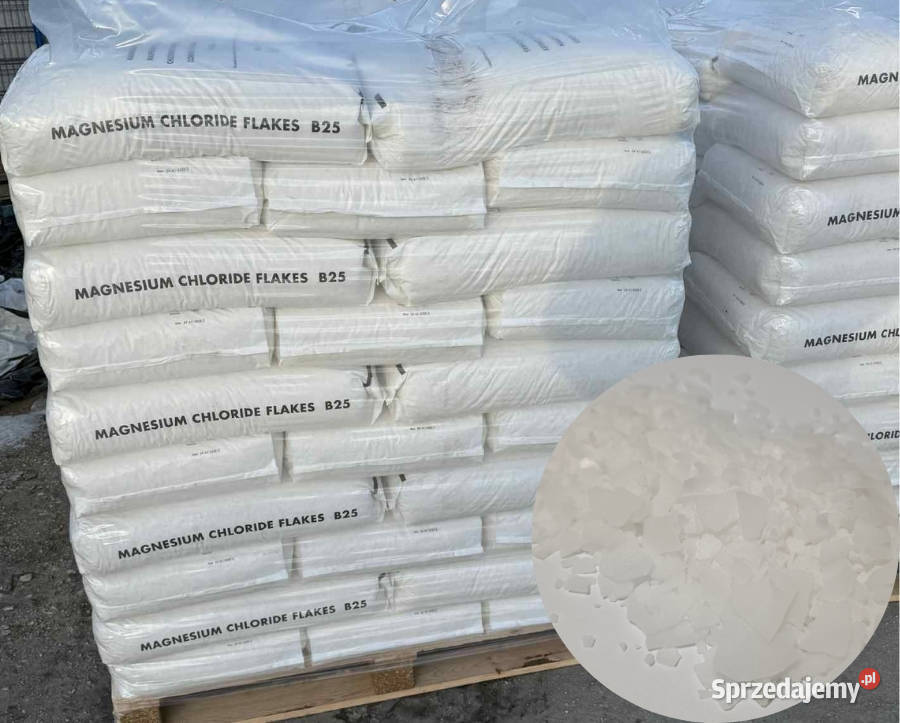 Chlorek magnezu płatki sól na lód paleta 1200 Dom i Ogród Wrocław