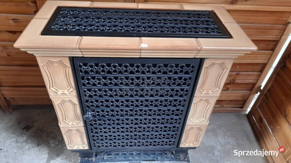 Piec kominek kaflowo żeliwny szamot Niemiecki Piece wolnostojące