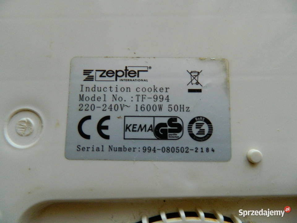 SPRZEDAM KUCHENKĘ INDUKCYJNĄ ZEPTER wolnostojące