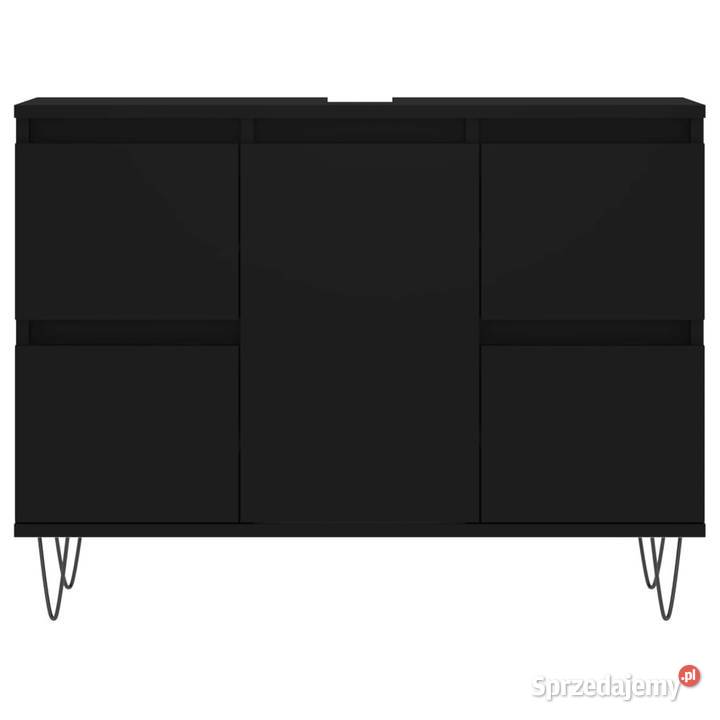 Szafka łazienkowa czarna 80x33x60 materiał Warszawa