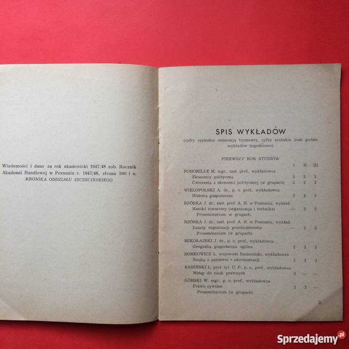148 Akademia Handlowa 1949 r Szczecin sprzedam
