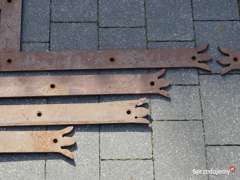 Stare duże metalowe zawiasy ręczna robota Pozostałe Tarnogród