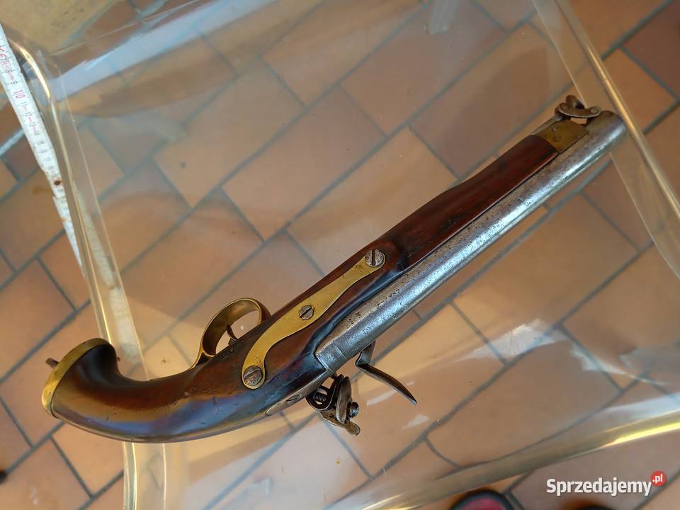 Pistolet czarnoprochowy skałkowy angielski Czaplinek