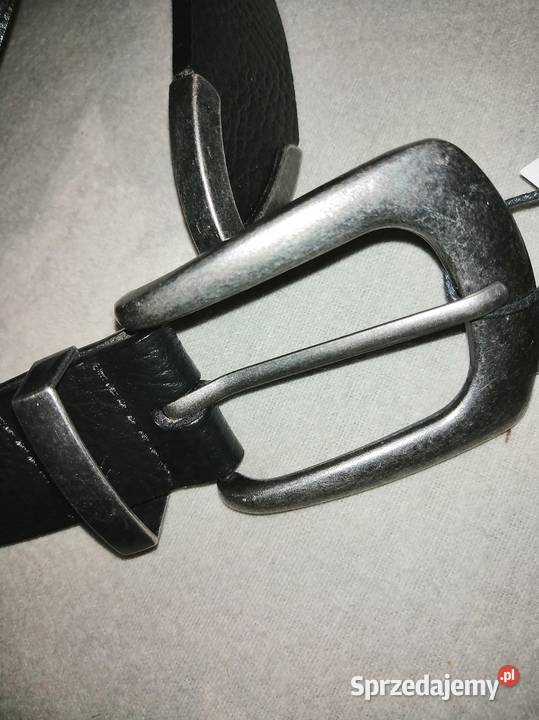 Nowy z metką SKÓRZANY pasek Z metalowymi wielkopolskie Leszno