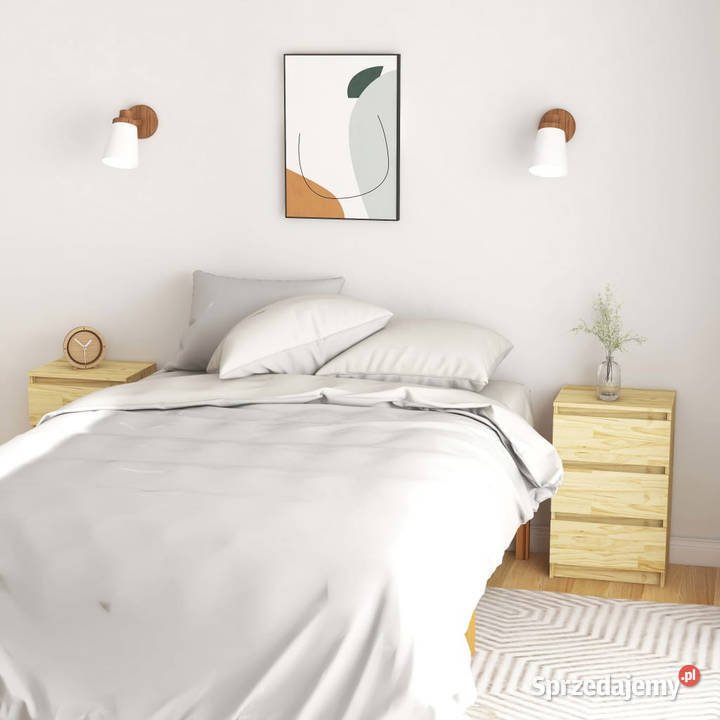 Szafki nocne 2 40x295x64 lite drewno sosnowe mazowieckie Warszawa
