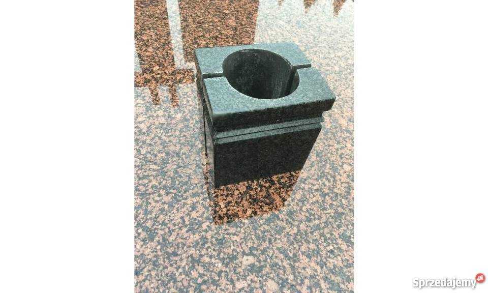 Wazon kwadratowy impala czarny żywiczny dzbanek Dom i Ogród Strzegowo