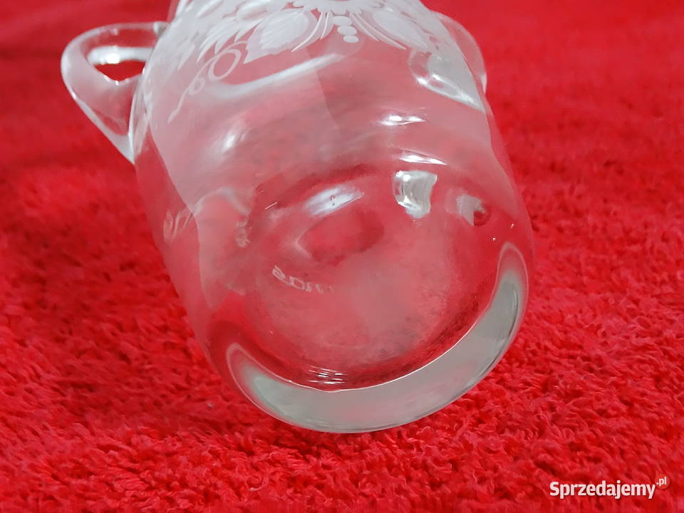 Elegancki Szklany Wazonik Amfora z Grawerem lubelskie Biłgoraj