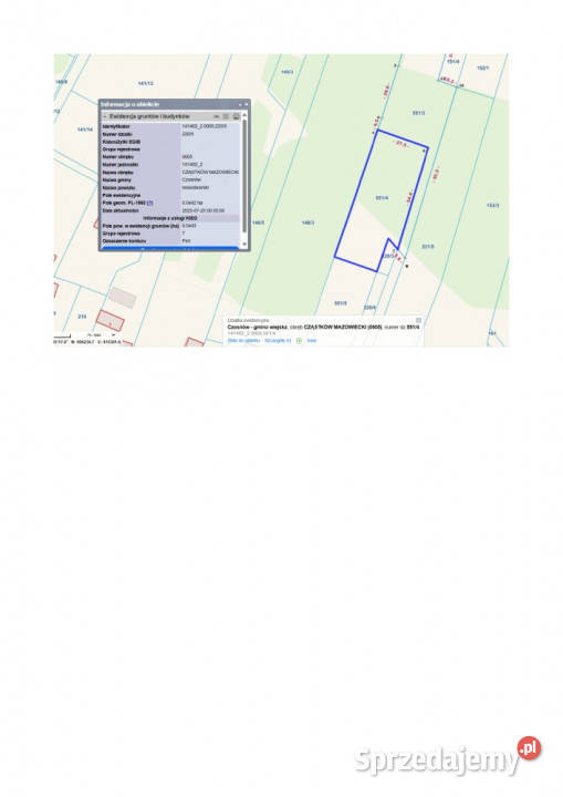 Nieruchomość 16 650 m2 działki budowlane i rolna 21zł/m2 Cząstków Mazowiecki sprzedam