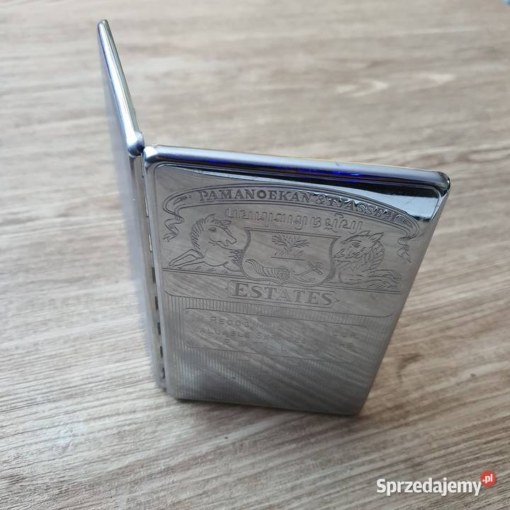 Papierośnica chromowana