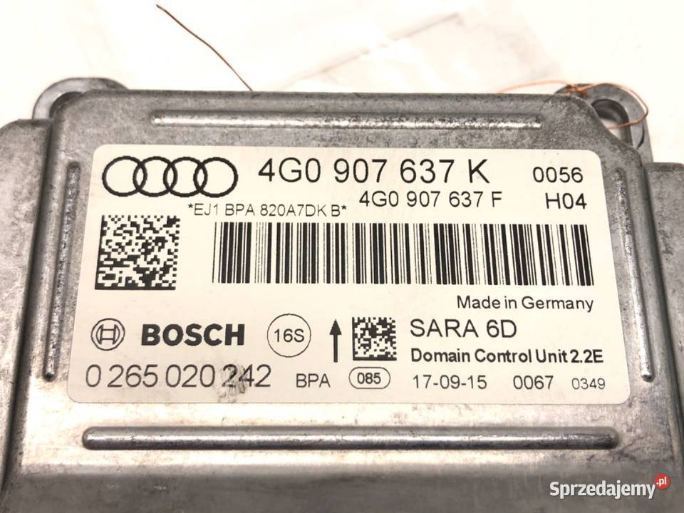 SENSOR AIRBAG AUDI A6 C7 4G0907637F 1018 CZUJNIK
