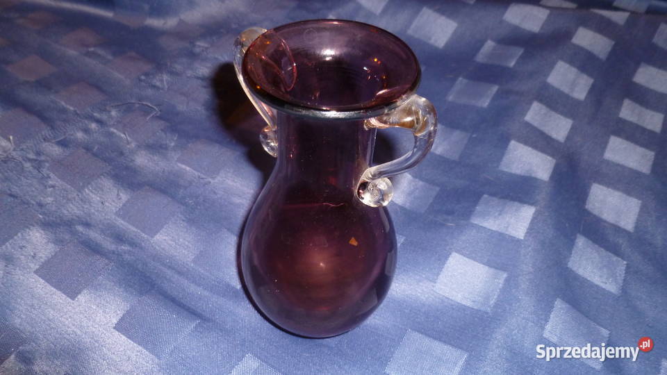 Flakonik szklany ciemno różowy małopolskie Kraków