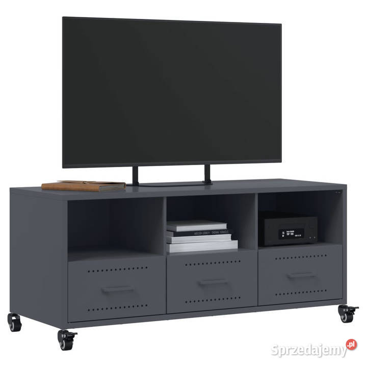 Szafka RTV antracytowa 1005x39x435 stal WM846694 Szafki