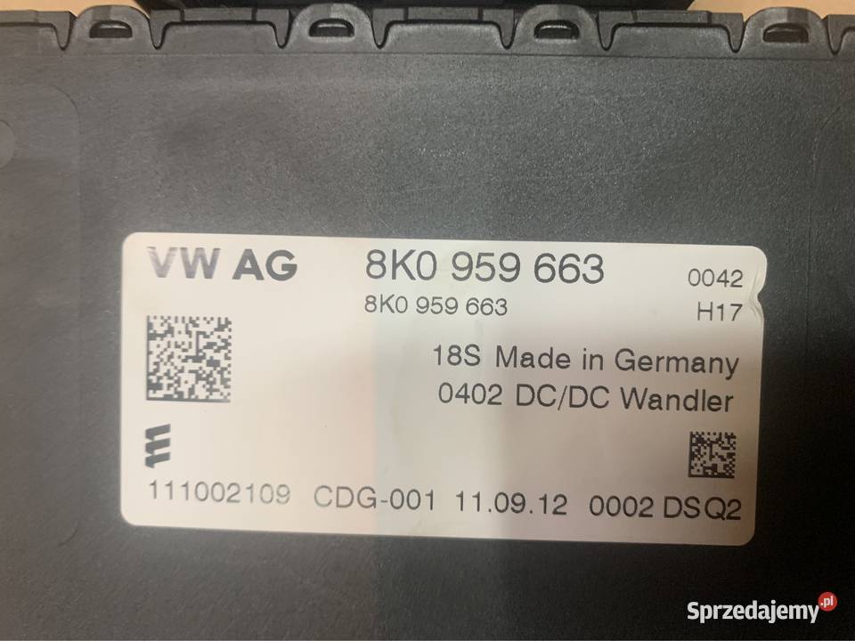 Stabilizator sterownik napięcia 8K0959663 audi Szczecin