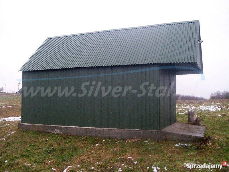 Garaż blaszany magazyn 9x6 bramy uchylne blacha 54m2 Końskie sprzedam